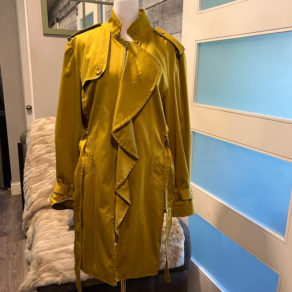 ELLE Pleated Trench Coats for Women
